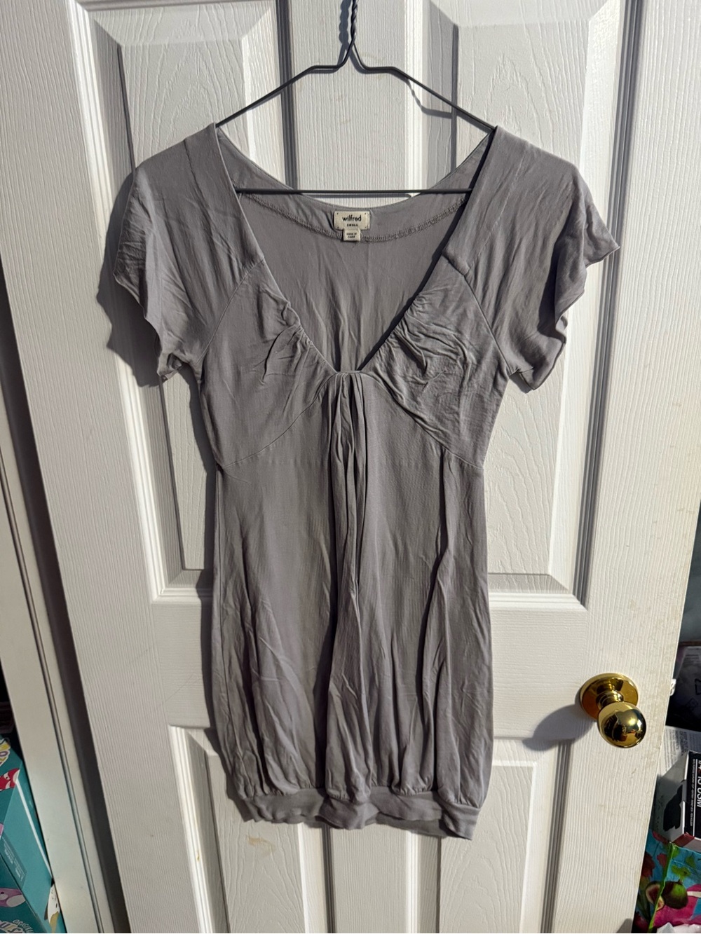 Wilfred Gray V-Neck Short Sleeve Tunic